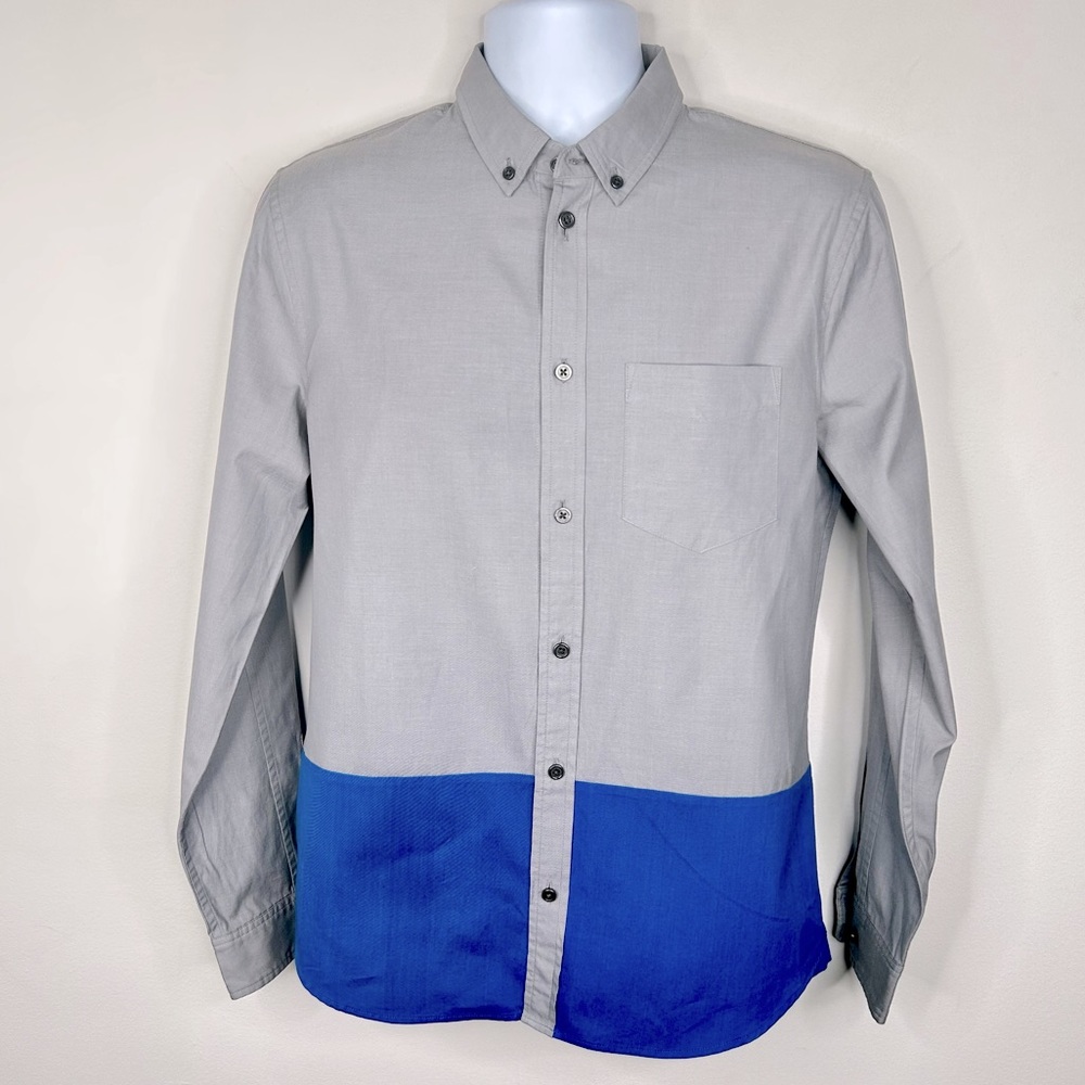 [Marc by Marc Jacobs] Men’s Two-Toned Gray/Blue Button Down Dress Shirt